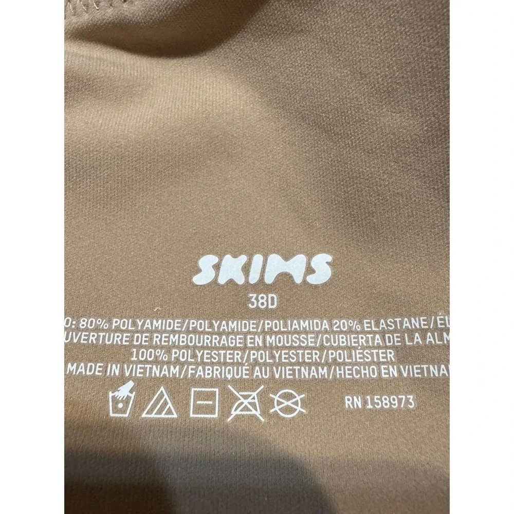 SKIMS‎ Fits Everybody T-Shirt Bra Mica Tan Beige Underwire 38D NWT